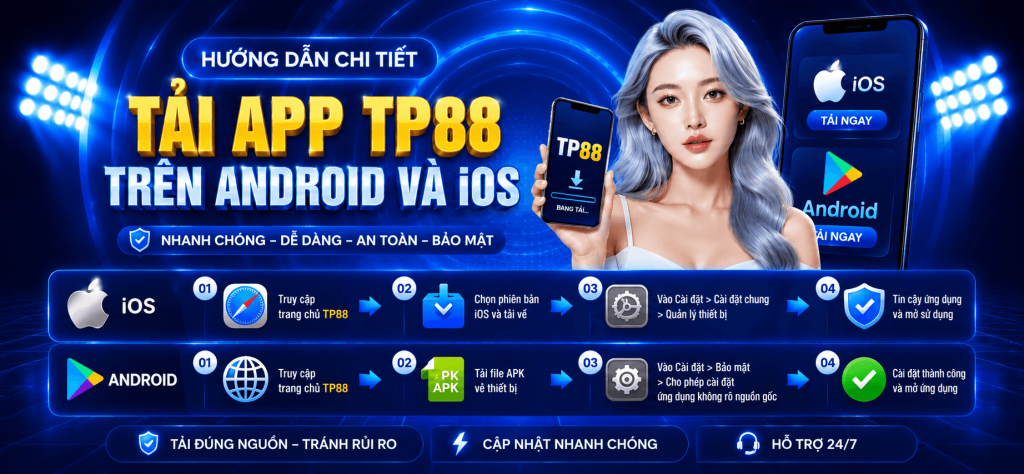 Tải App TP88 – Hướng Dẫn Cài Đặt Android, iOS Và Lưu Ý An Toàn 2026