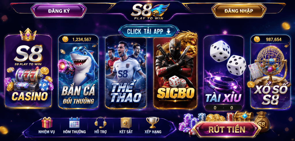Giao diện cổng game đổi thưởng S8